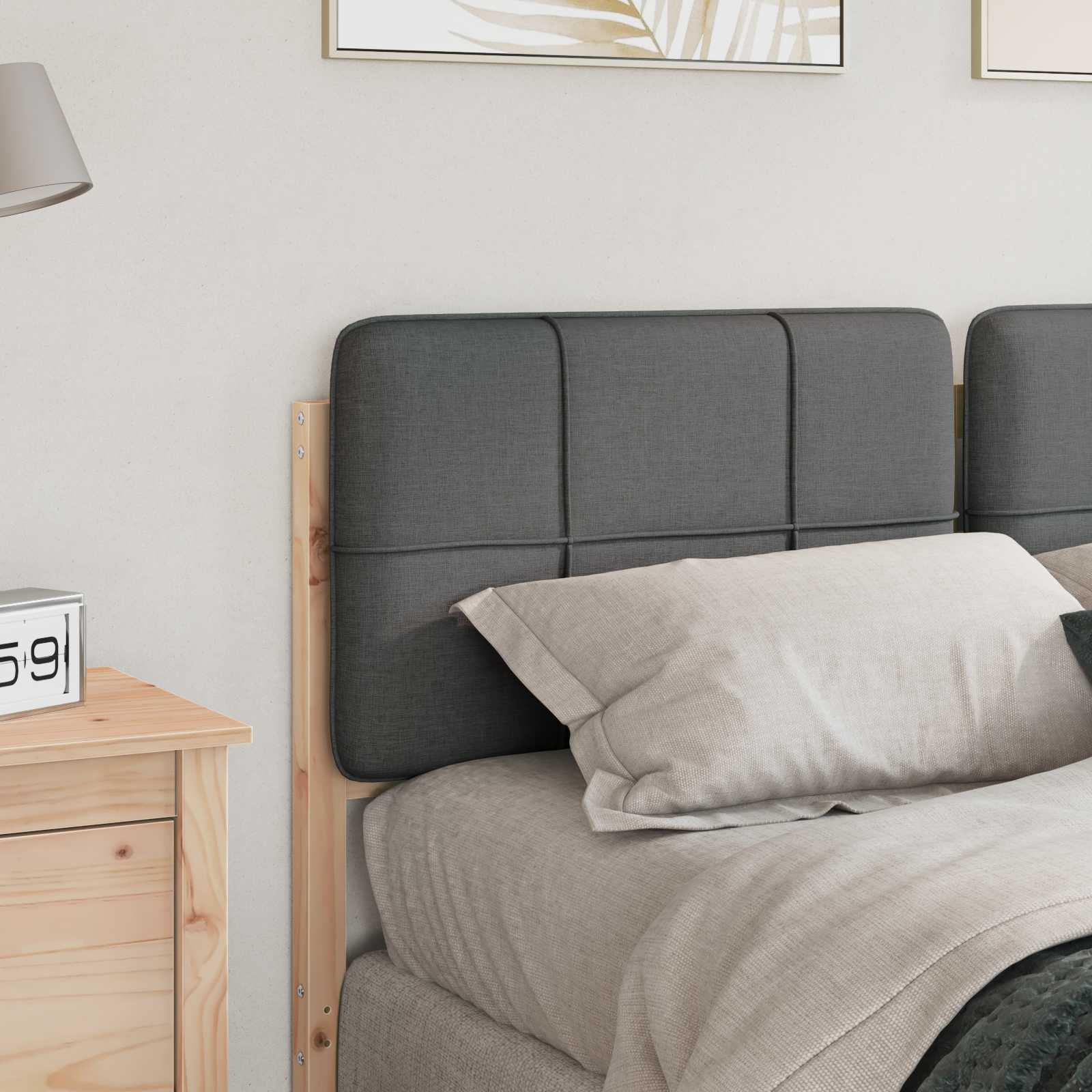 Tapecirani uzglavlje s uzglavljem Smeđa i svijetlosiva 150 cm