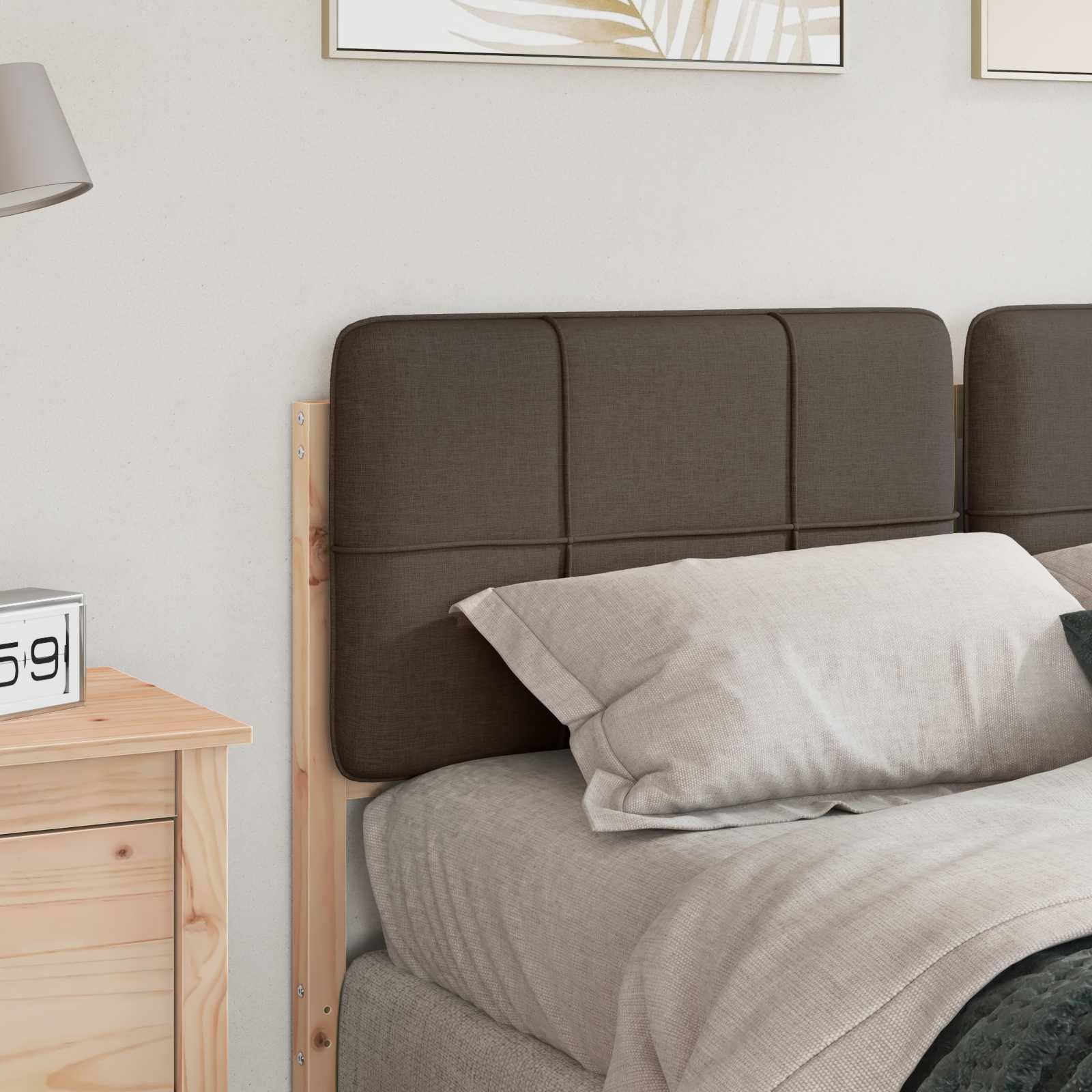 Tapecirani uzglavlje Smeđa i taupe 150 cm Čvrsto borovo drvo