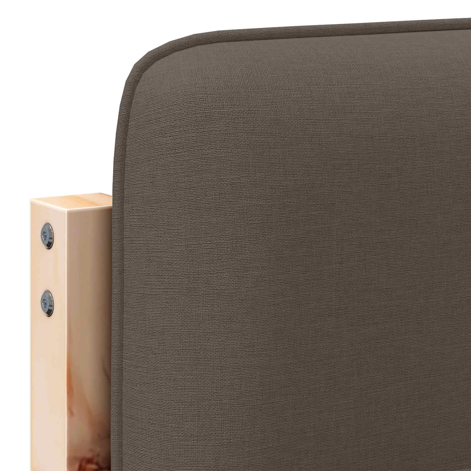 Tapecirani uzglavlje Smeđa i taupe 120 cm Čvrsto borovo drvo