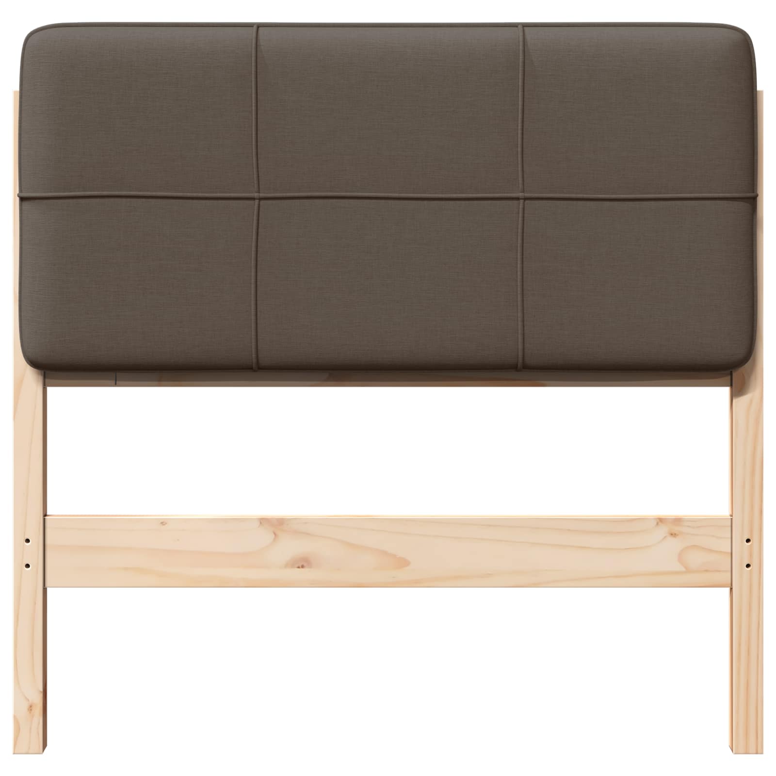 Tapecirani uzglavlje Smeđa i taupe 90 cm Čvrsto borovo drvo