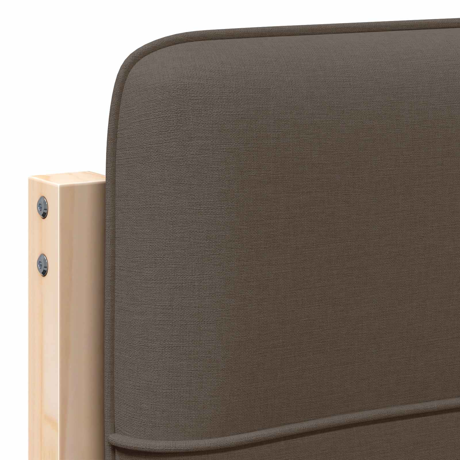 Tapecirani uzglavlje Smeđa i taupe 80 cm Čvrsto borovo drvo