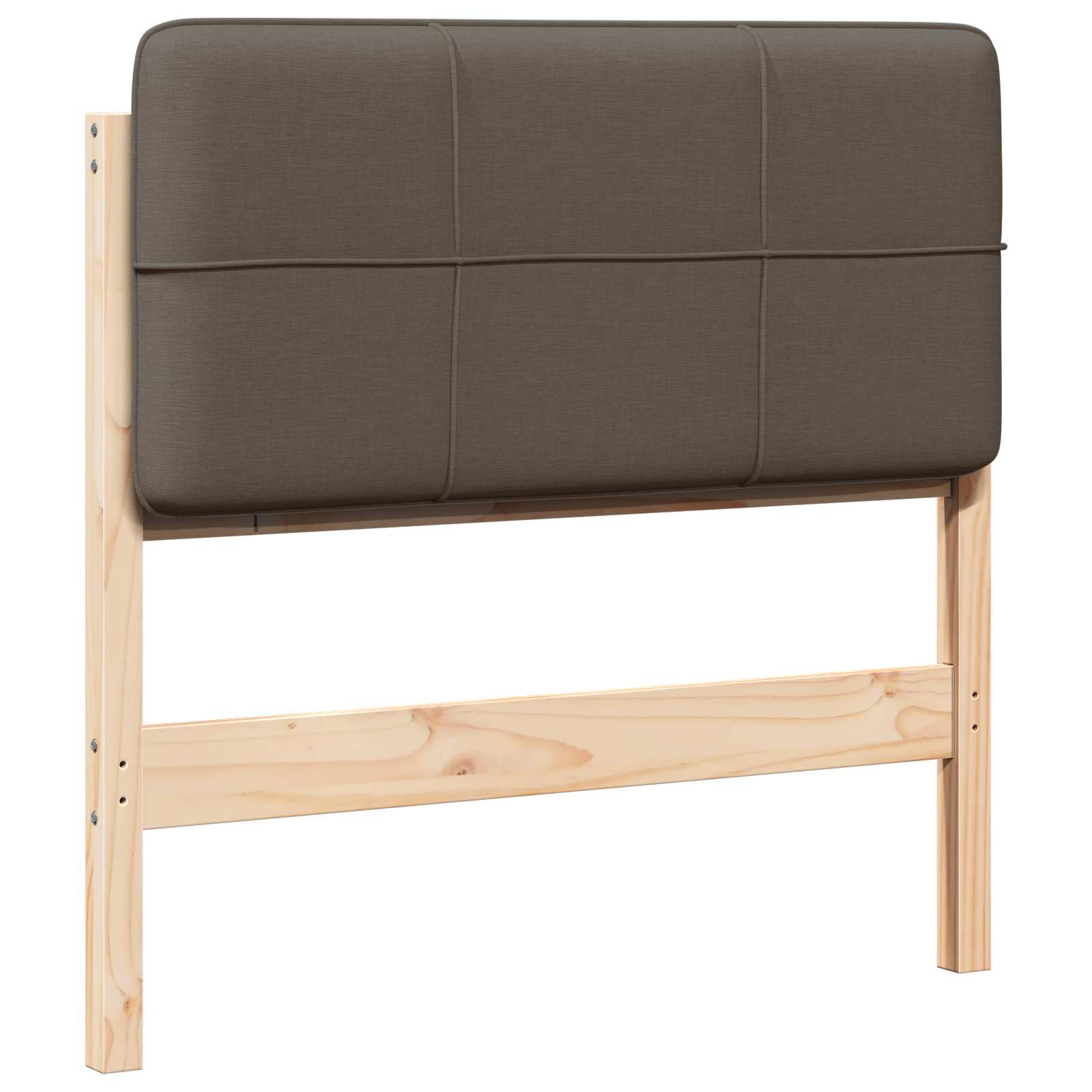 Tapecirani uzglavlje Smeđa i taupe 80 cm Čvrsto borovo drvo