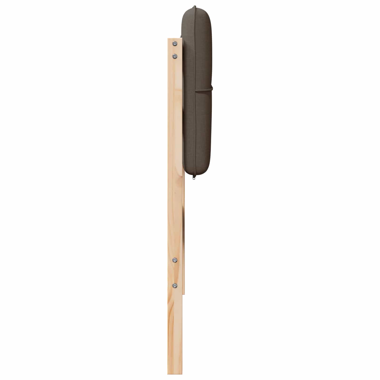 Tapecirani uzglavlje Smeđa i taupe 80 cm Čvrsto borovo drvo