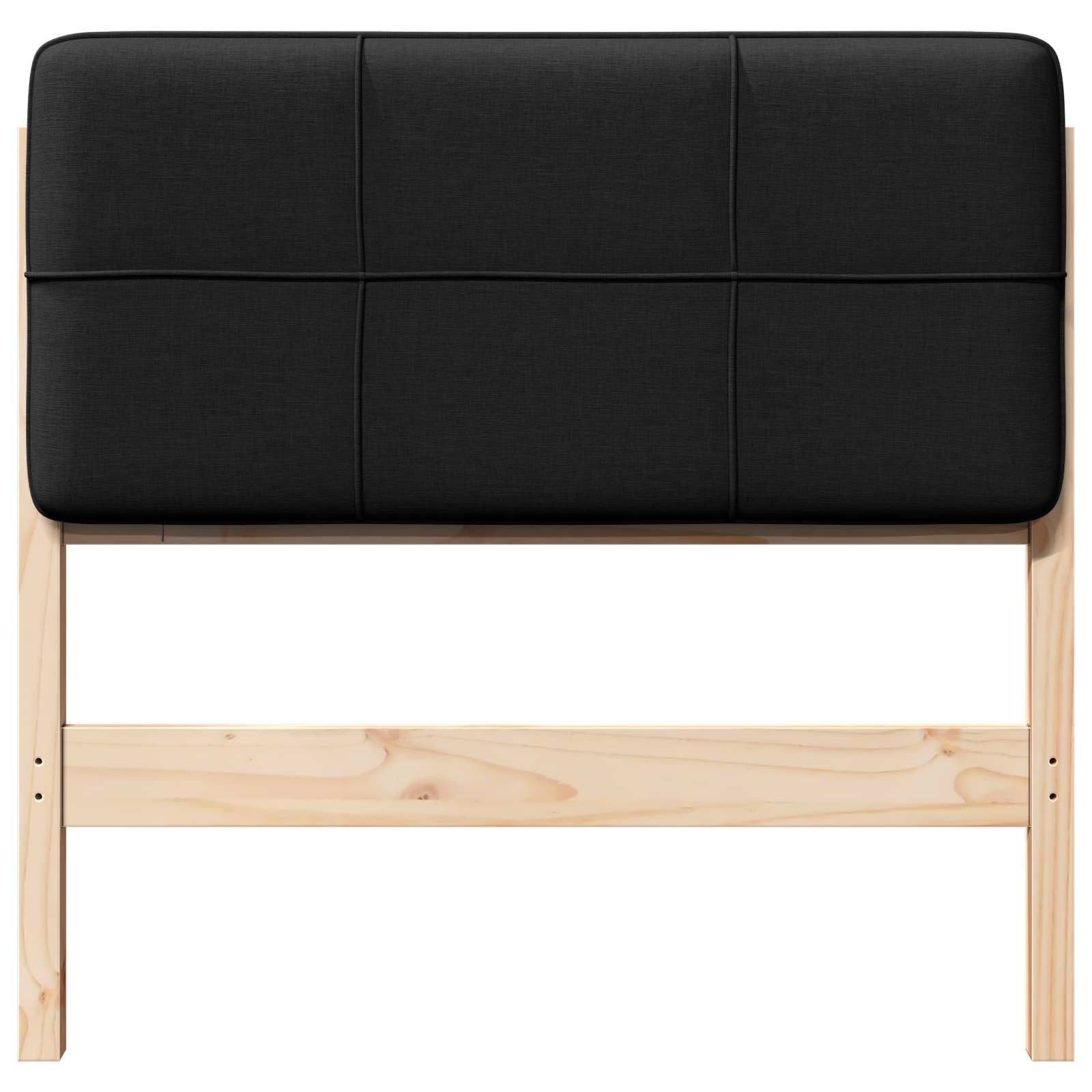 Tapecirani uzglavlje Smeđa i crna 75 cm Čvrsto borovo drvo