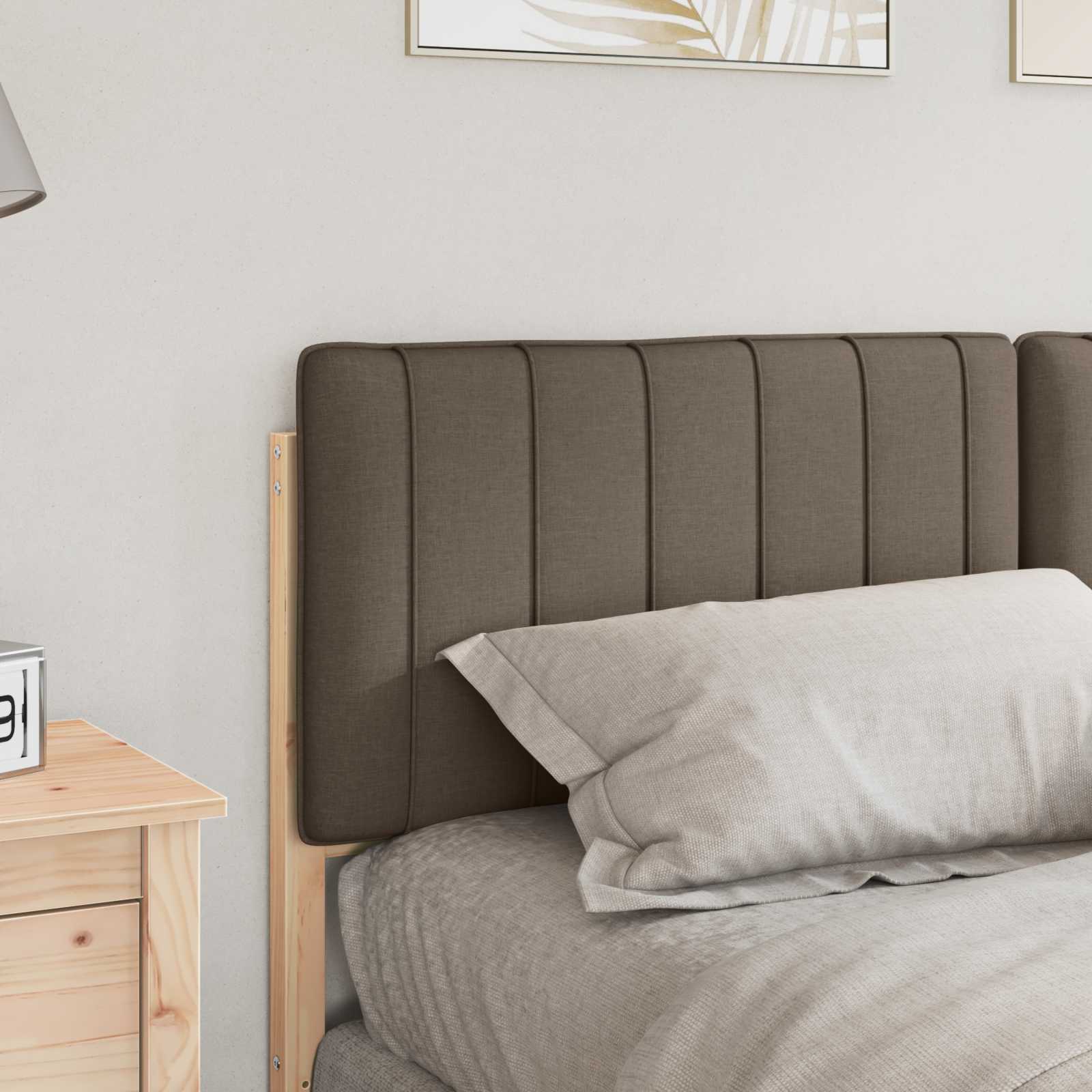 Tapecirani uzglavlje Smeđa i taupe 160 cm Čvrsto borovo drvo