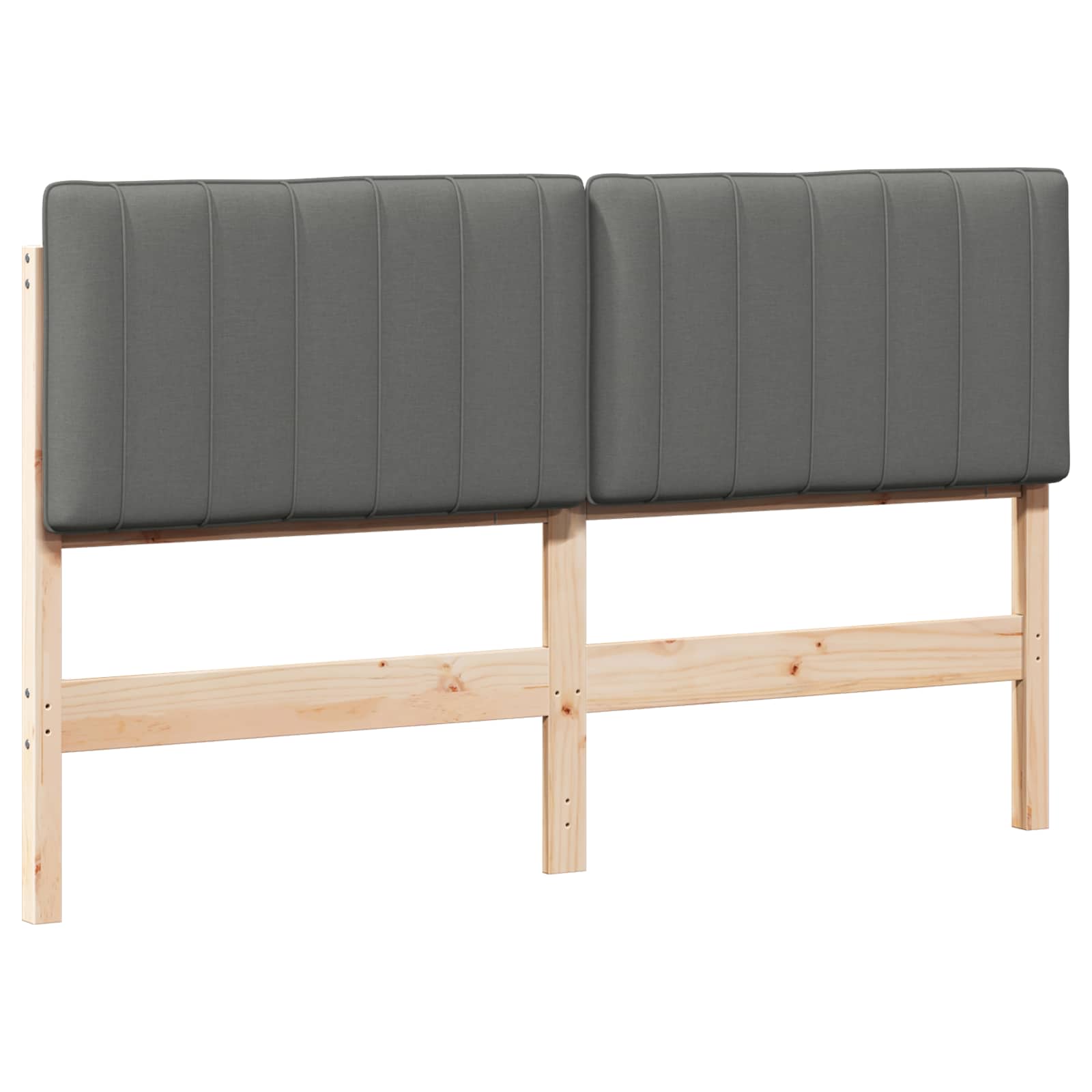 Tapecirani uzglavlje s uzglavljem Smeđa i svijetlosiva 150 cm