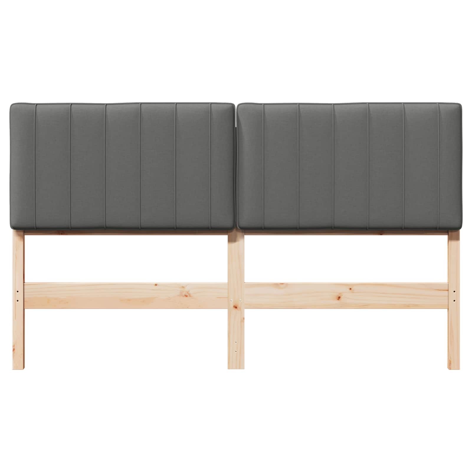 Tapecirani uzglavlje s uzglavljem Smeđa i svijetlosiva 150 cm