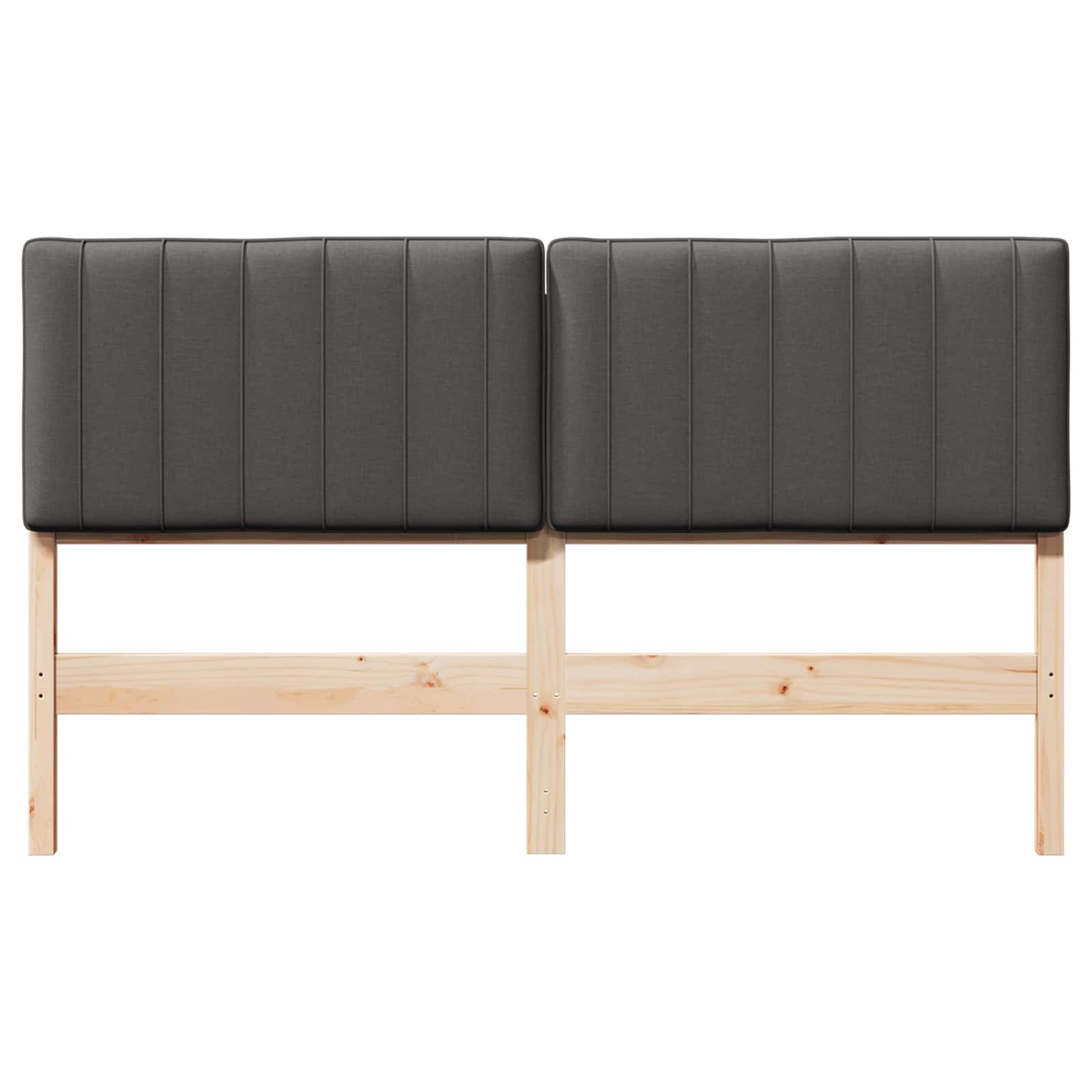 Tapecirani uzglavlje s uzglavljem Smeđa i tamno siva 150 cm