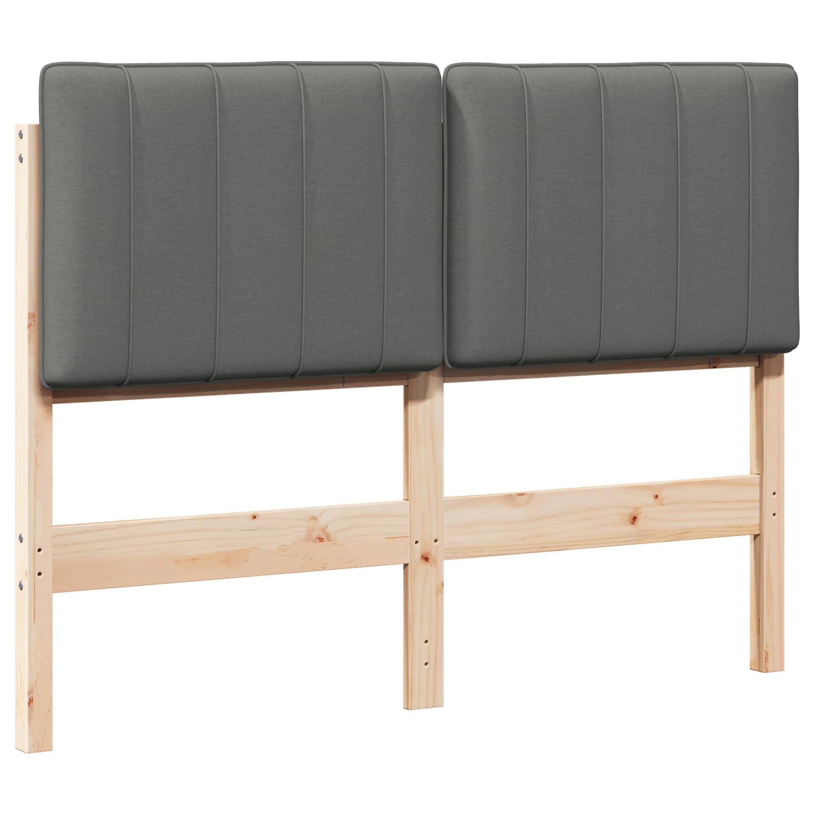 Tapecirani uzglavlje s uzglavljem Smeđa i svijetlosiva 120 cm