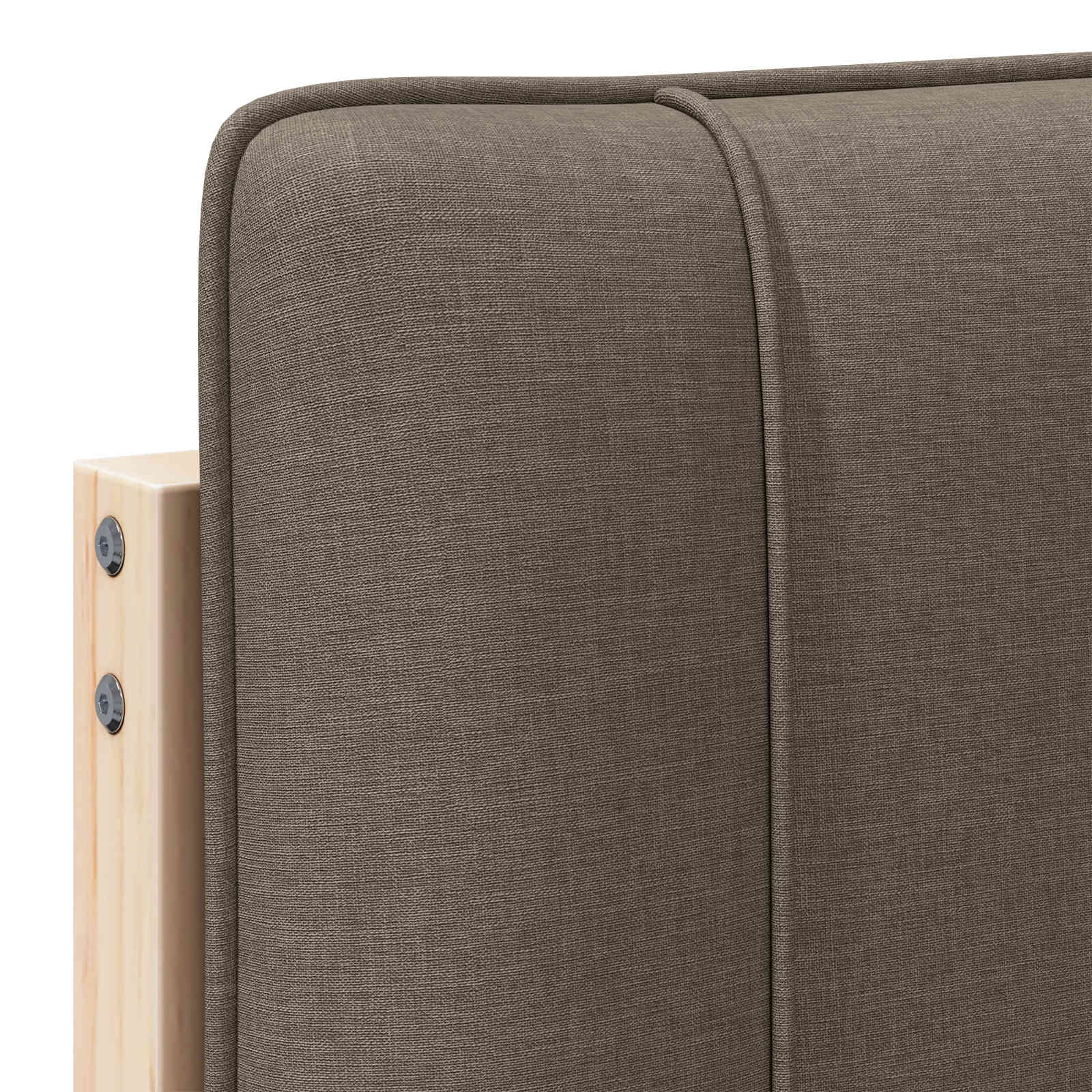 Tapecirani uzglavlje Smeđa i taupe 120 cm Čvrsto borovo drvo