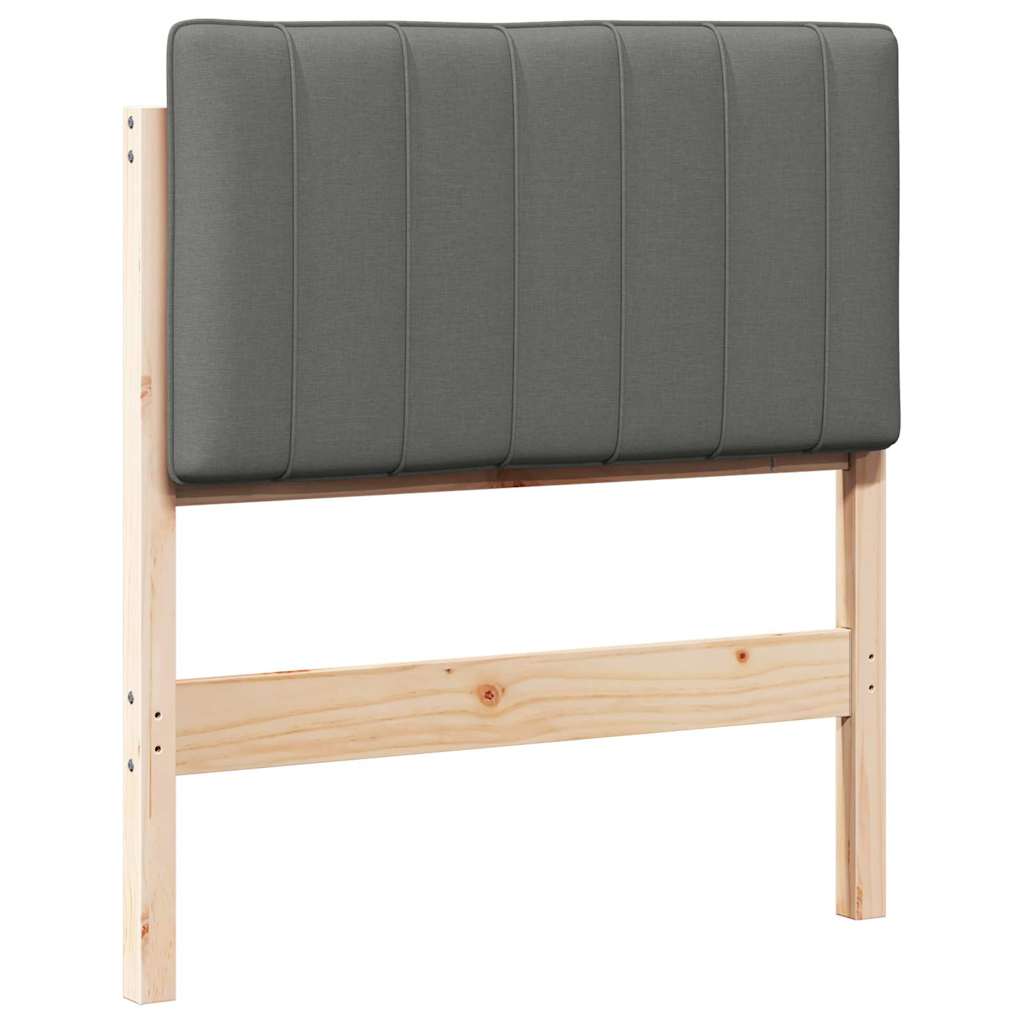Tapecirani uzglavlje s uzglavljem Smeđa i svijetlosiva 80 cm