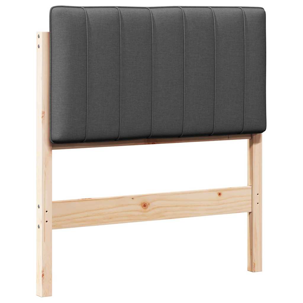 Tapecirani uzglavlje s uzglavljem Smeđa i tamno siva 80 cm