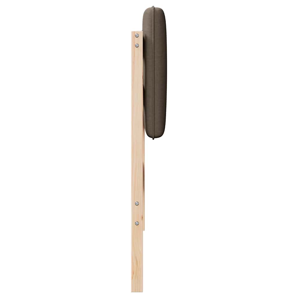 Tapecirani uzglavlje Smeđa i taupe 80 cm Čvrsto borovo drvo