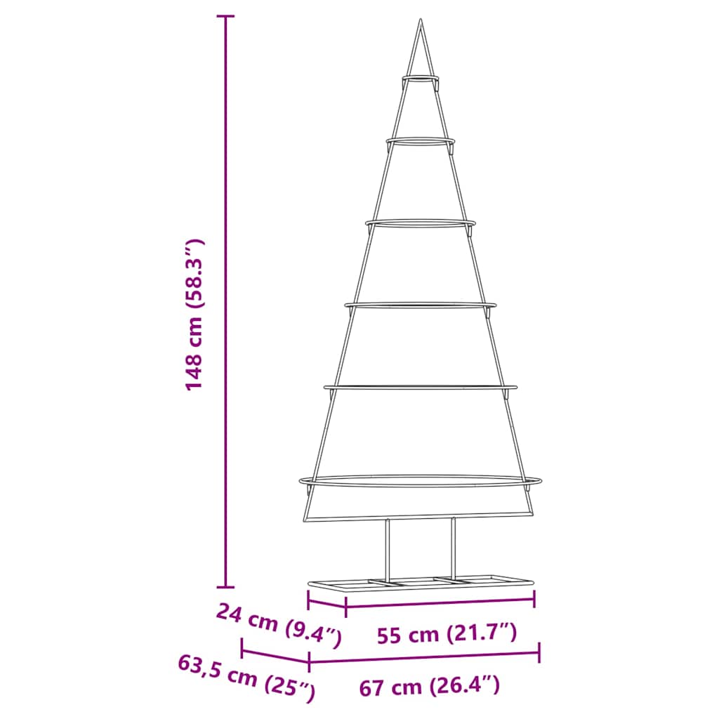 Metalna božićna jelka Zlatno 148 cm Čelik s praškastim premazom