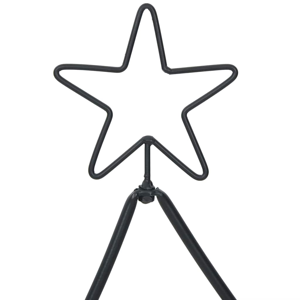 Metalna božićna jelka s stalakom Crna 90,5 cm Čelik