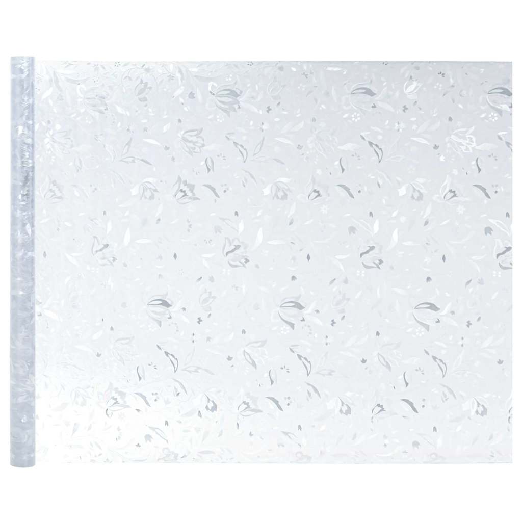 Statička folija za prozore Uzorak cvjetova 90 x 500 cm PVC