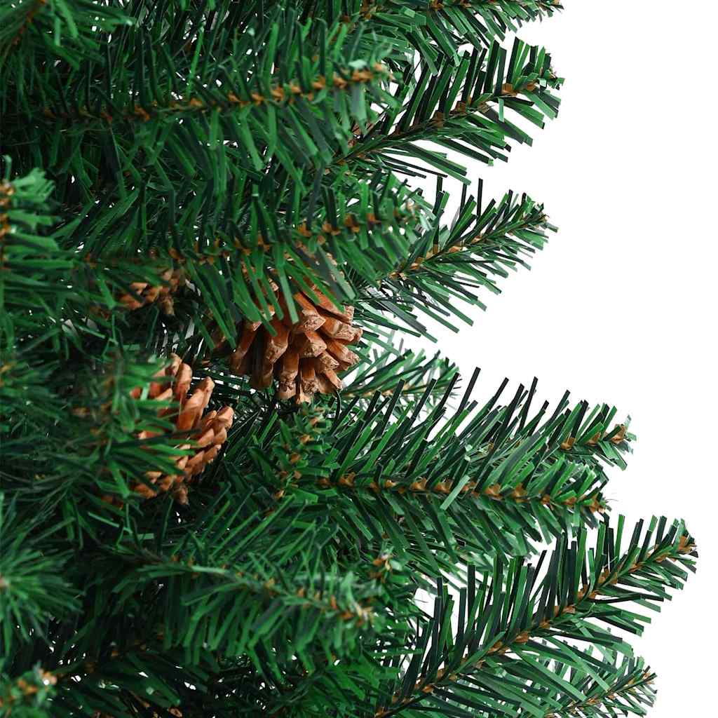 Mršavo božićno drvce Zelena 150 cm PVC i čvrsto drvo bora