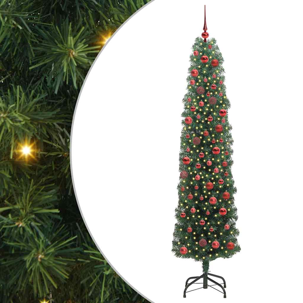 Umjetno božićno drvce Zelena 180 cm PVC i čelik i plastika