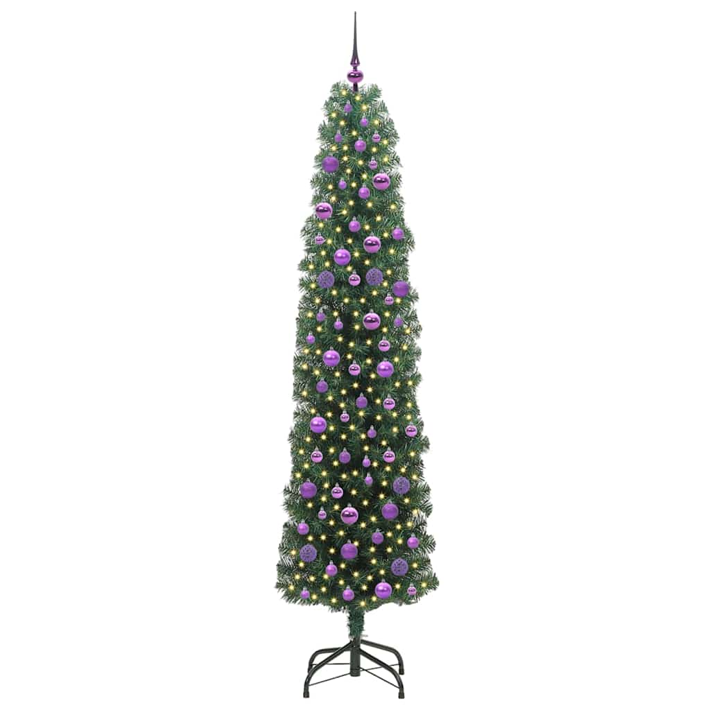 Umjetno božićno drvce Zelena 210 cm PVC i čelik i plastika