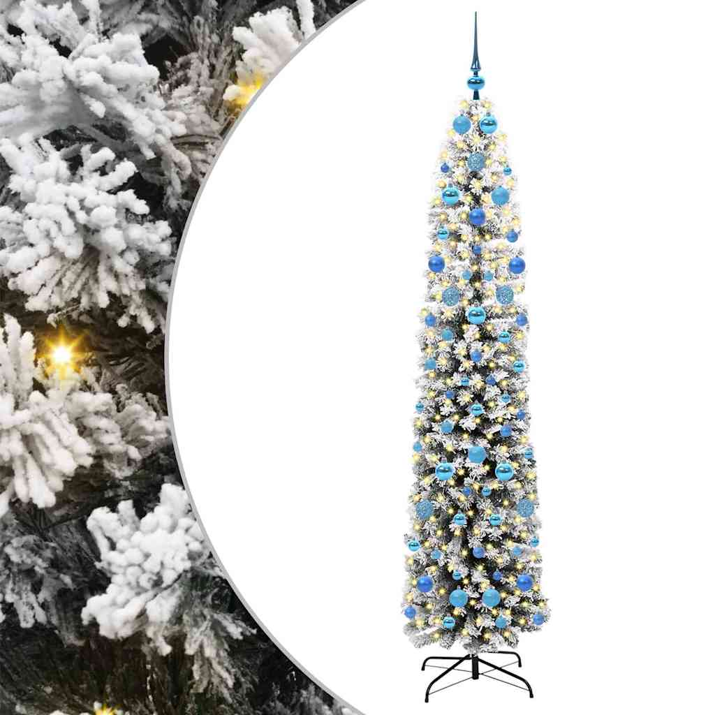Umjetno božićno drvce Zelena 210 cm PVC i čelik i plastika