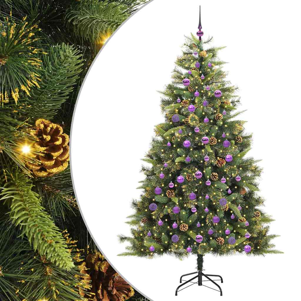 Umjetno Drvo za Božić s Šišarkama Zelena 210 cm