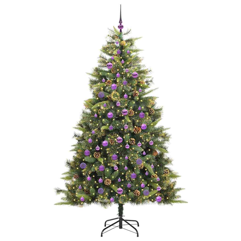 Umjetno Drvo za Božić s Šišarkama Zelena 210 cm
