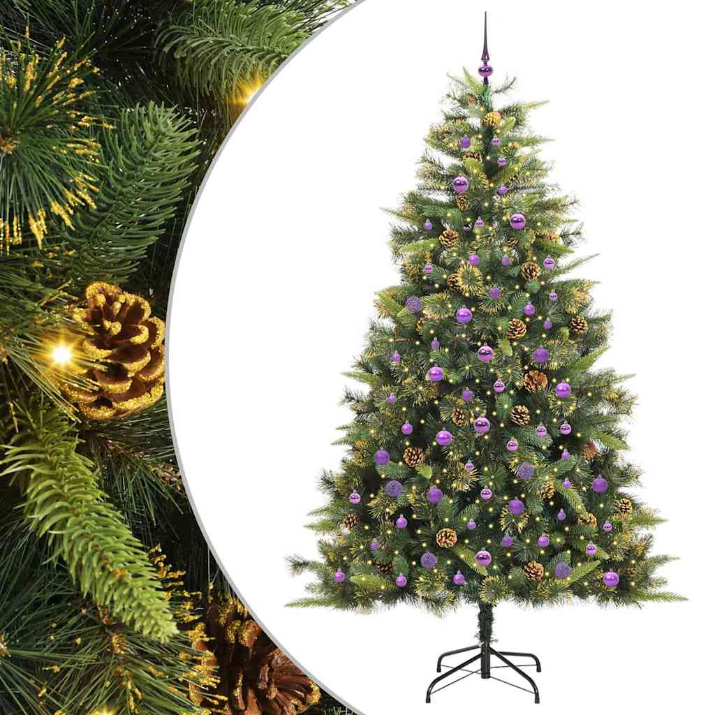 Umjetno Drvo za Božić s Šišarkama Zelena 240 cm