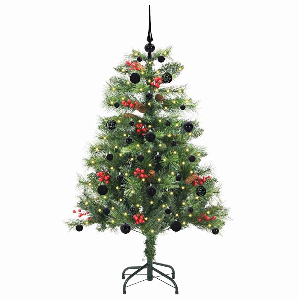 Umjetno božićno drvce S LED lampica Zelena 150 cm PVC i metal