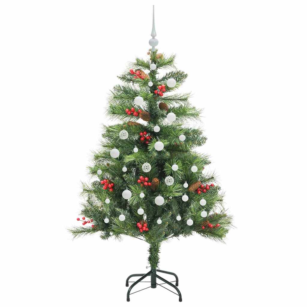 Umjetno božićno drvce S LED lampica Zelena 150 cm PVC i metal
