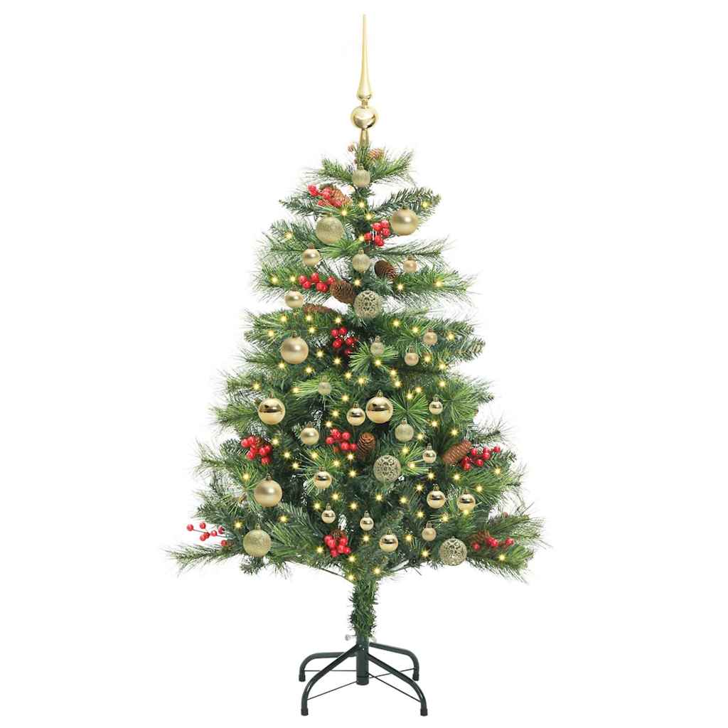 Umjetno božićno drvce S LED lampica Zelena 150 cm PVC i metal