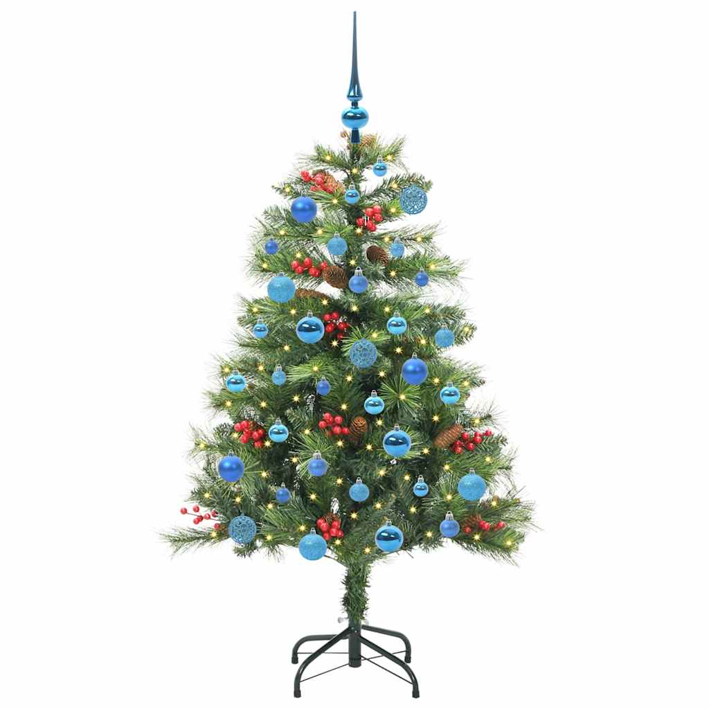 Umjetno božićno drvce S LED lampica Zelena 150 cm PVC i metal