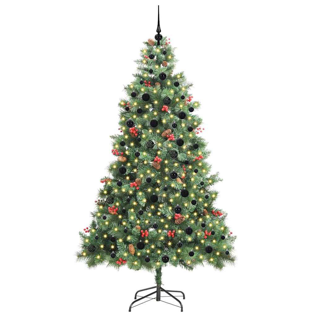 Umjetno božićno drvce S LED lampica Zelena 240 cm PVC i metal