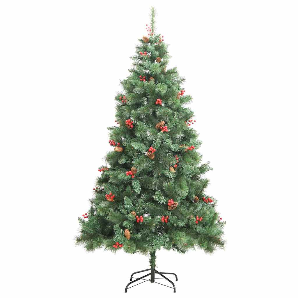 Umjetno božićno drvce S LED lampica Zelena 240 cm PVC i metal