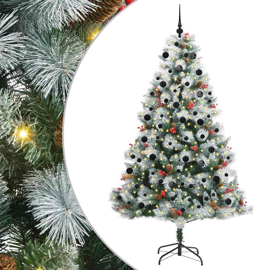 Umjetno božićno drvce S LED lampica Zelena i bijela 240 cm
