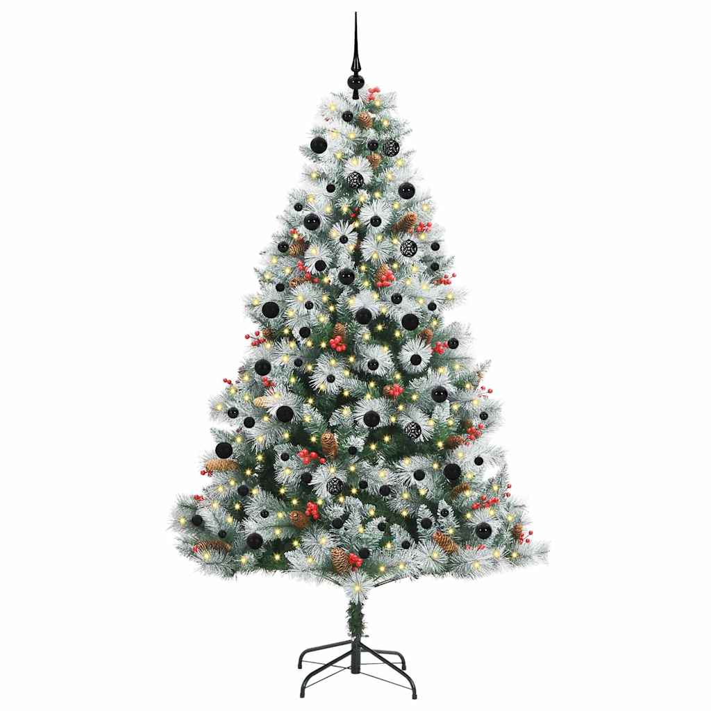 Umjetno božićno drvce S LED lampica Zelena i bijela 240 cm