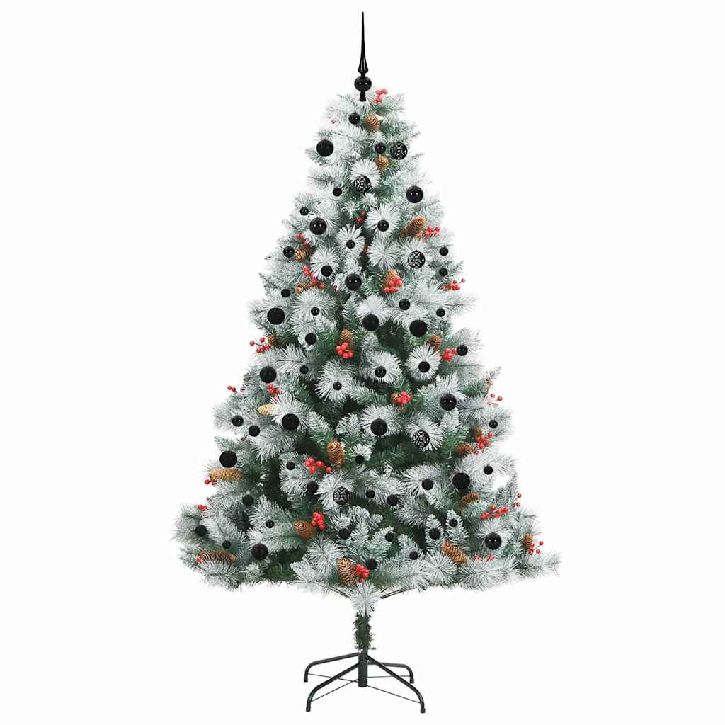 Umjetno božićno drvce S LED lampica Zelena i bijela 240 cm