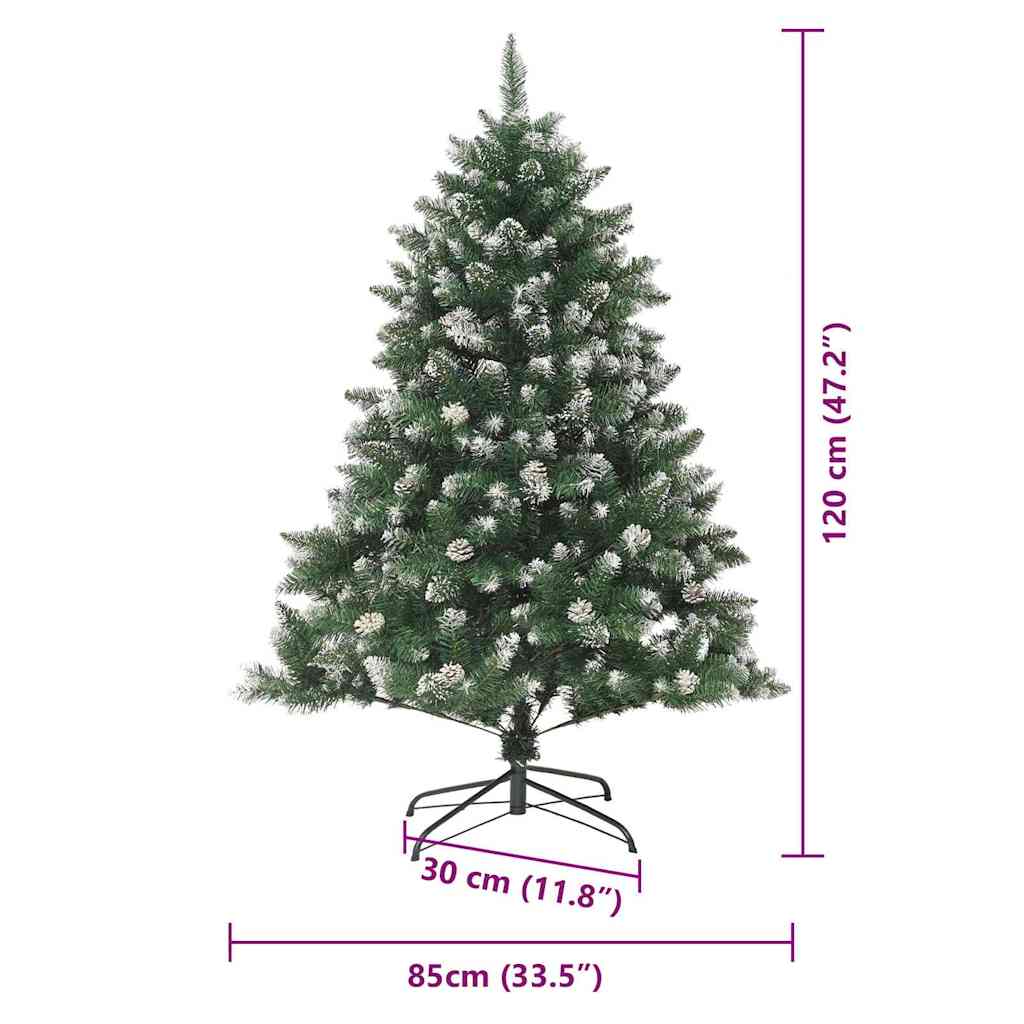 Umjetno božićno drvce Zelena 120 cm PVC, Plastika i Čelik