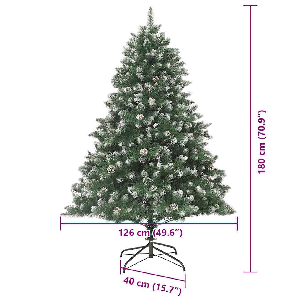 Umjetno božićno drvce Zelena 180 cm PVC, Plastika i Čelik