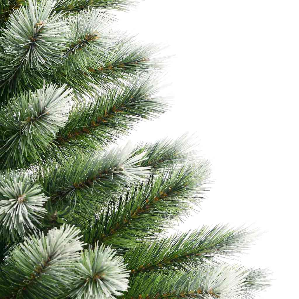 Umjetna jelka s pantenom i pahuljicama Zelena i bijela 210 cm