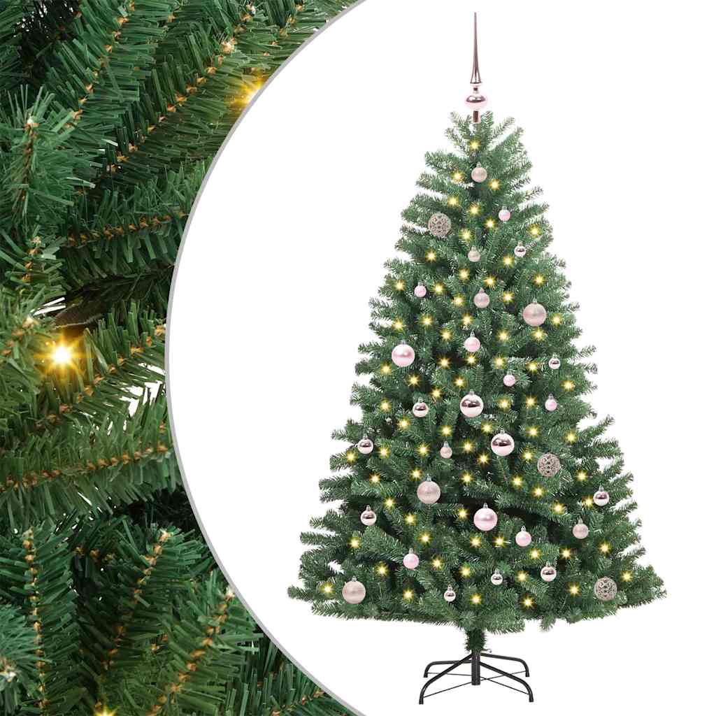 Umjetno božićno drvce s nogom Zelena 150 cm PVC i metal