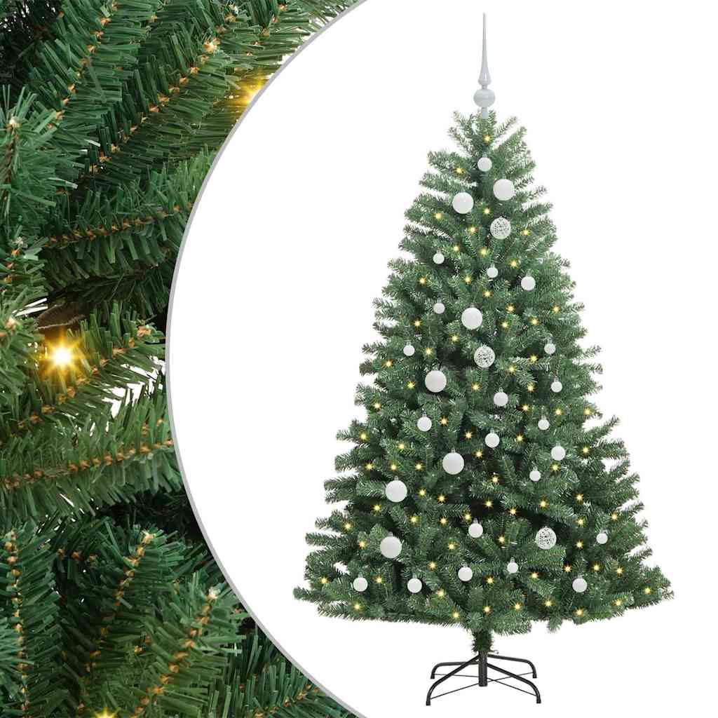 Umjetno božićno drvce s nogom Zelena 150 cm PVC i metal