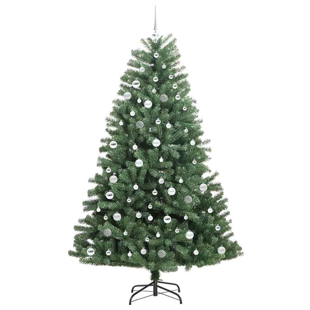 Umjetno božićno drvce s nogom Zelena 210 cm PVC i metal