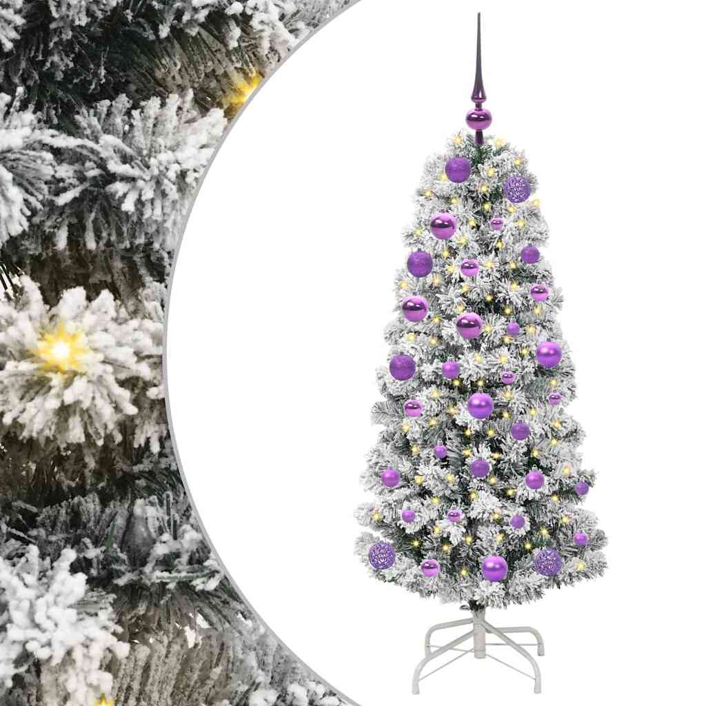 Umjetno božićno drvce s nogom Zelena i bijela 120 cm