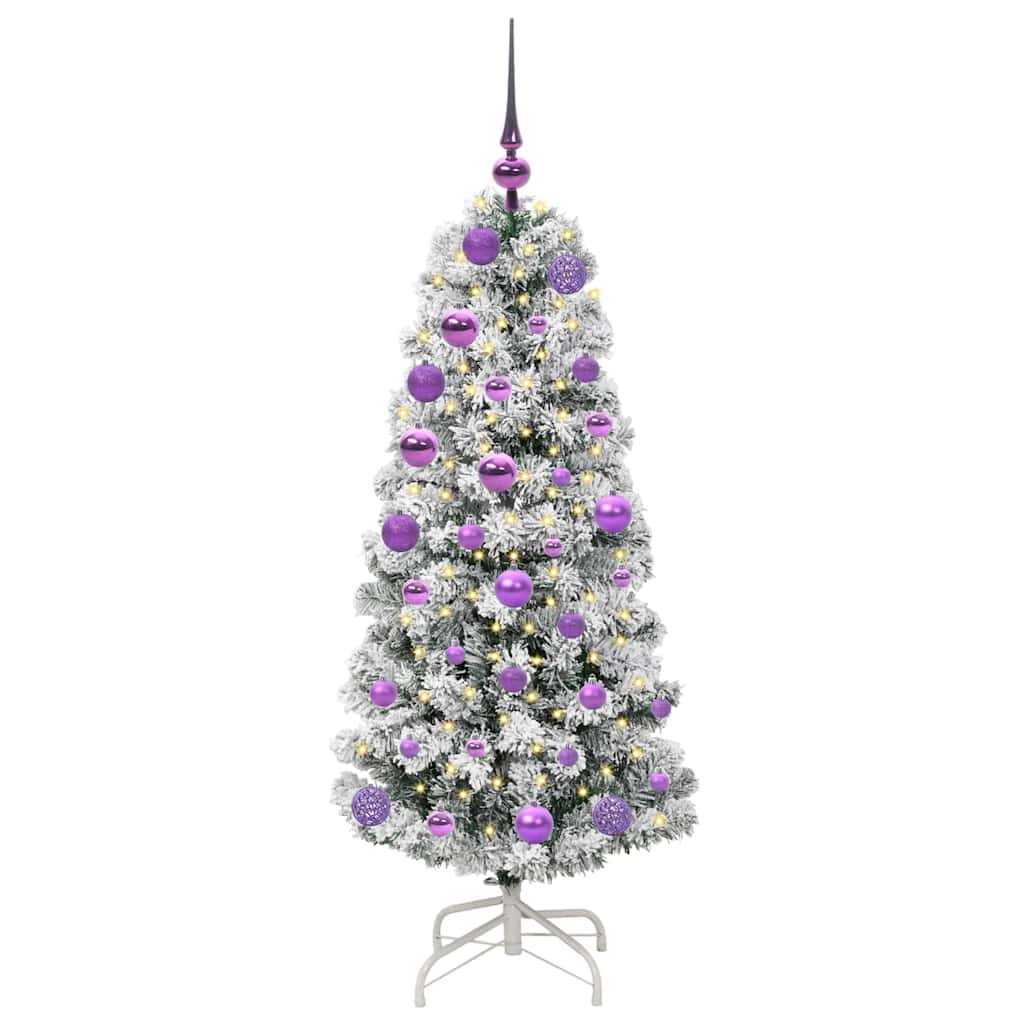 Umjetno božićno drvce s nogom Zelena i bijela 120 cm