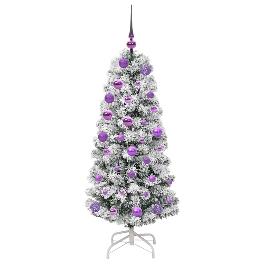 Umjetno božićno drvce s nogom Zelena i bijela 120 cm