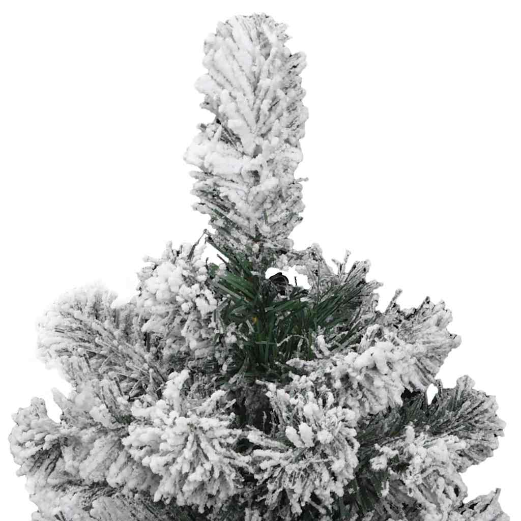Umjetno božićno drvce s nogom s stalakom Zelena i bijela 150 cm