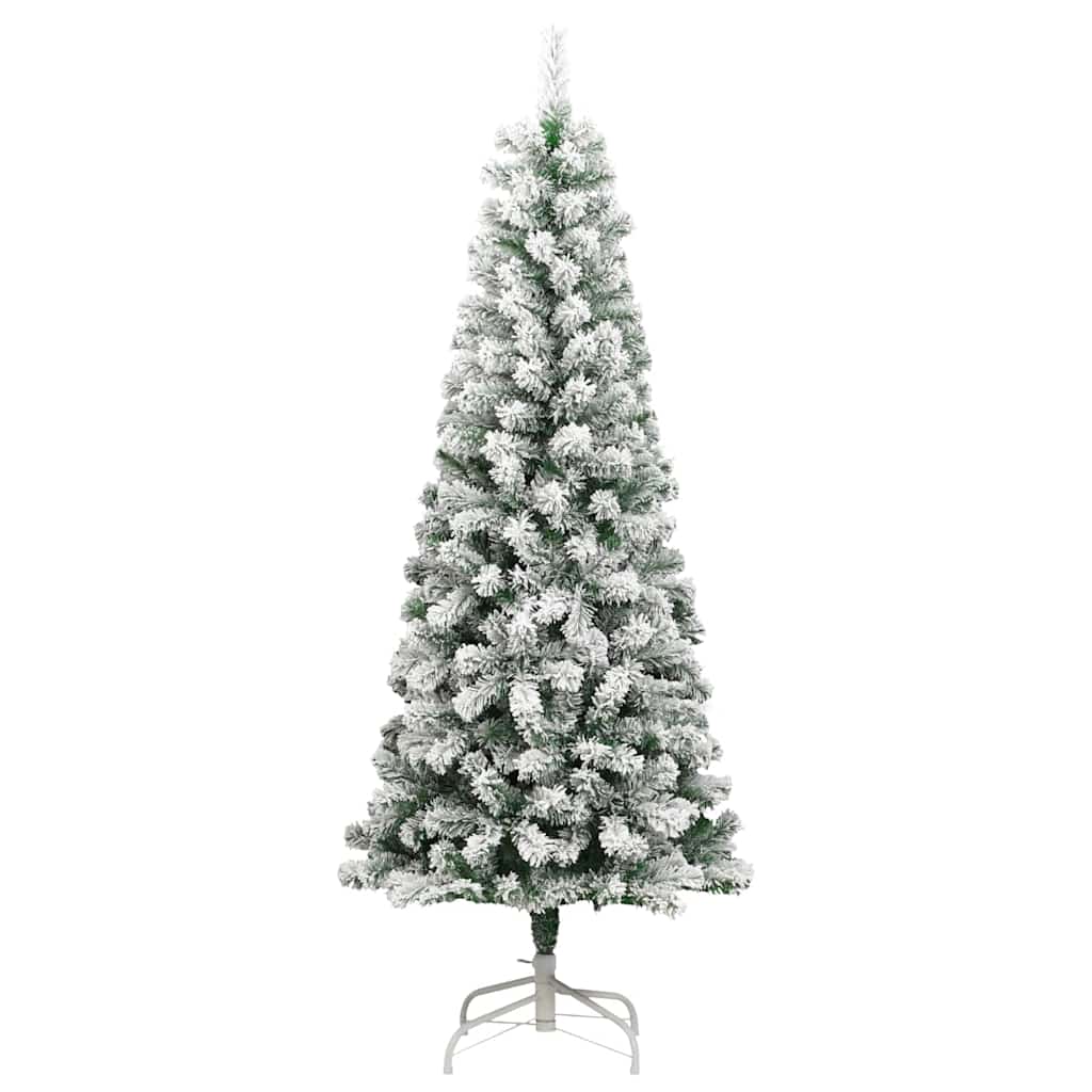 Umjetno božićno drvce s nogom Zelena i bijela 210 cm