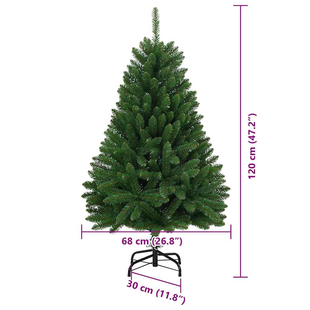 Umjetno božićno drvce s nogom Zelena 120 cm PVC i čelik
