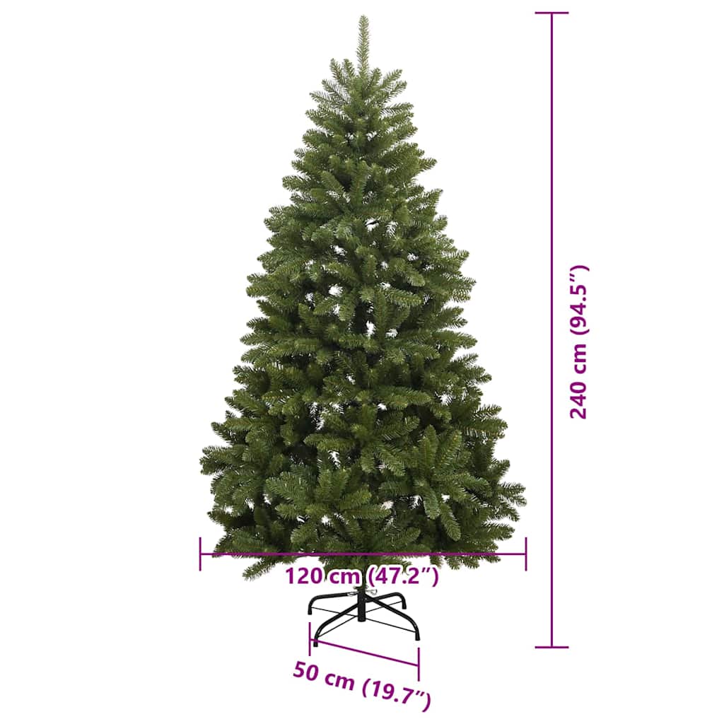 Umjetno božićno drvce Zelena 240 cm PVC i metal