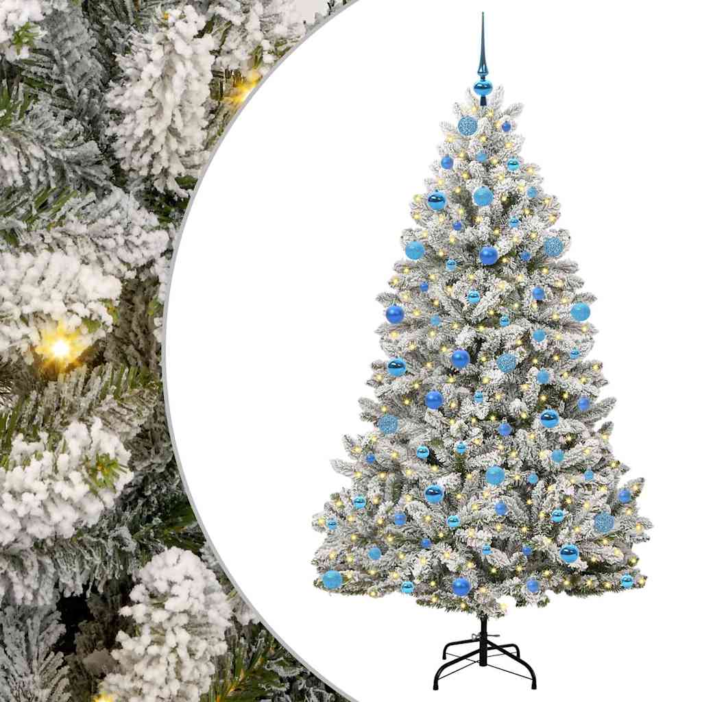 Umjetno božićno drvce Zelena i bijela 180 cm PVC i metal